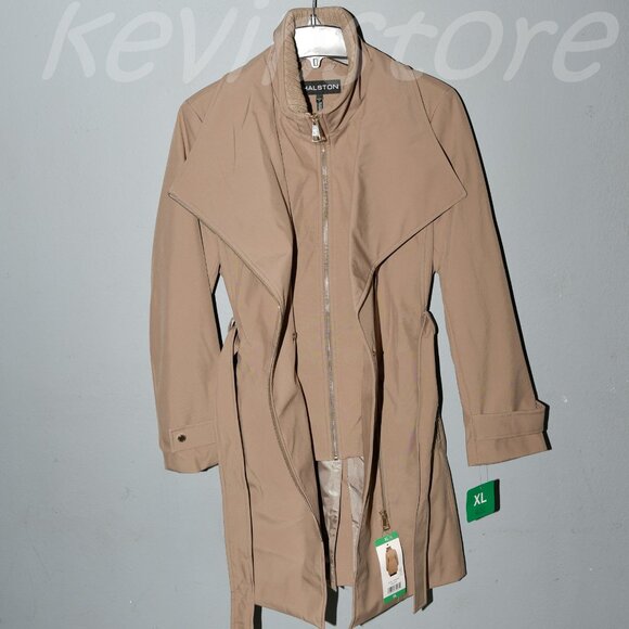 Halston Women's Belted Trench Coat - Picture 12 of 15